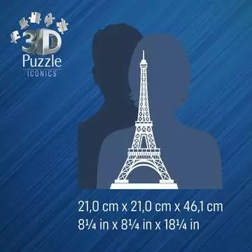 Eiffel Tower Light Up 3D Puzzle , 216pc 3D Puzzle®;Muodot - Kuva 5 - Ravensburger