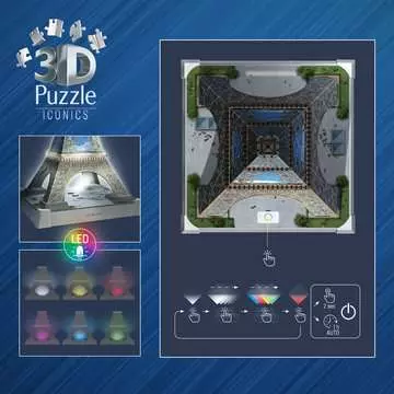 Eiffel Tower Light Up 3D Puzzle , 216pc 3D Puzzle®;Muodot - Kuva 7 - Ravensburger