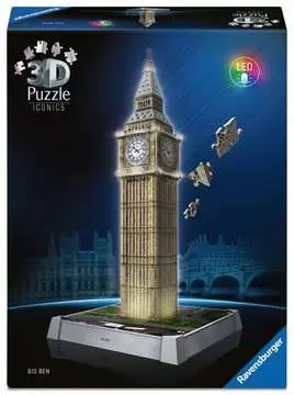Iconics Big Ben with Light 216p 3D puzzels;Puzzle 3D Bâtiments - Image 1 - Ravensburger