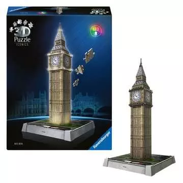 Iconics Big Ben with Light 216p 3D puzzels;Puzzle 3D Bâtiments - Image 3 - Ravensburger