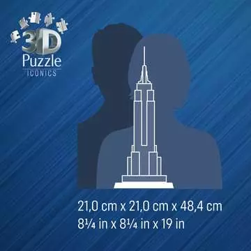 Empire State Building Light Up 3D Puzzle, 216pc 3D Puzzle®;Rakennukset - Kuva 5 - Ravensburger