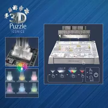 Empire State Building Light Up 3D Puzzle, 216pc 3D Puzzle®;Rakennukset - Kuva 7 - Ravensburger