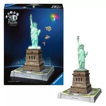 Statue de la Liberté illuminée 3D puzzels;Puzzle 3D Bâtiments - Image 3 - Ravensburger