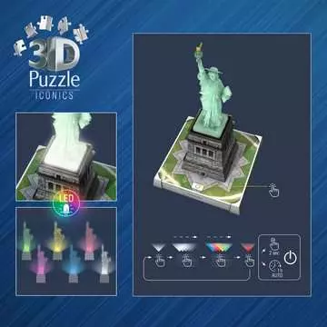 Statue de la Liberté illuminée 3D puzzels;Puzzle 3D Bâtiments - Image 7 - Ravensburger
