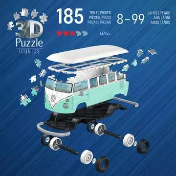 Volkswagen T1 Bulli 3D Puzzle, 108pc 3D Puzzle®;Muodot - Kuva 4 - Ravensburger