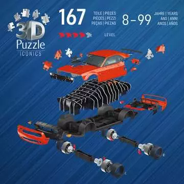Iconics: Dodge Challenger R/T Scat Pack Widebody 3D puzzels;3D Puzzle Specials - image 4 - Ravensburger