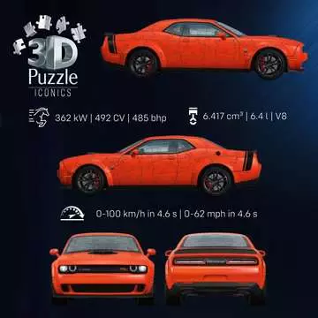 Iconics: Dodge Challenger R/T Scat Pack Widebody 3D puzzels;3D Puzzle Specials - image 7 - Ravensburger