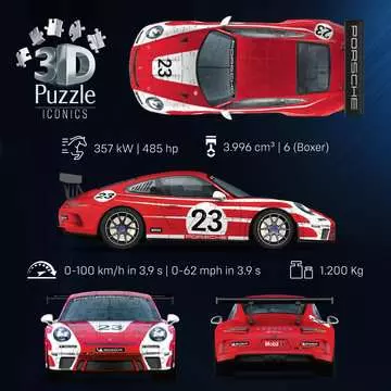 Porsche 911 GT3 Cup Salzburg 3D puzzels;Puzzle 3D Spéciaux - Image 7 - Ravensburger