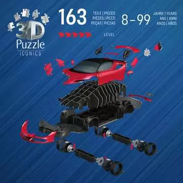 Ferrari Stradale 3D Puzzle, 108pc 3D Puzzle®;Muodot - Kuva 4 - Ravensburger