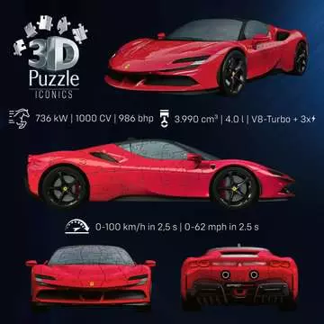 Ferrari Stradale 3D Puzzle, 108pc 3D Puzzle®;Muodot - Kuva 7 - Ravensburger