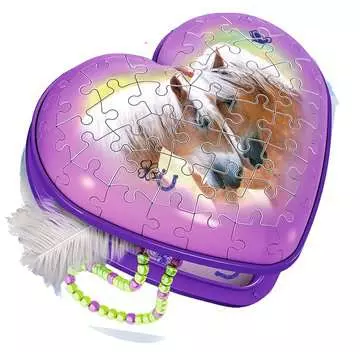 SERCE SZKATUŁKA - KONIE 3D 54EL Puzzle 3D;Puzzle Kuliste - Zdjęcie 2 - Ravensburger