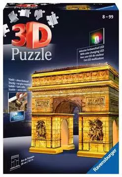 Vítězný oblouk (Noční edice), 216 dílků 3D Puzzle;3D Puzzle Budovy - obrázek 1 - Ravensburger