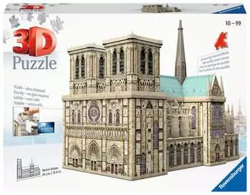 12523 4  ノートルダム大聖堂324 ピース 3D パズル;建築物 - 画像 1 - Ravensburger