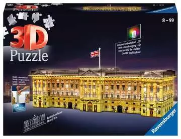 12529 6  バッキンガム宮殿 ナイトエディション 216ピース 3D パズル;ナイトエディション - 画像 1 - Ravensburger