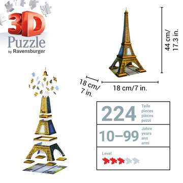 Tour Eiffel, Edificios, 3D Puzzle, Productos, es