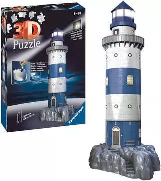 Maják v příboji (Noční edice) 216 dílků 3D Puzzle;3D Puzzle Budovy - obrázek 2 - Ravensburger