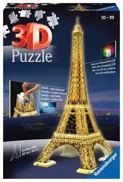 Eiffel Tower Light Up 3D Puzzle®;Night Edition - bild 1 - Ravensburger