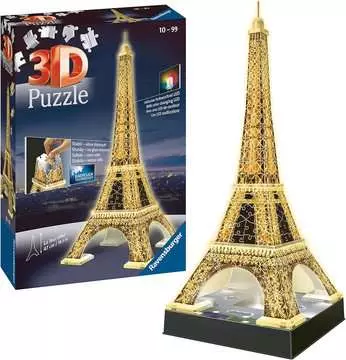 Tour Eiffel-Night Edit.216p Puzzles 3D;Monuments puzzle 3D - Image 3 - Ravensburger