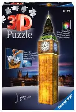 Big Ben Night Edition 3D Puzzle;Edificios - imagen 1 - Ravensburger