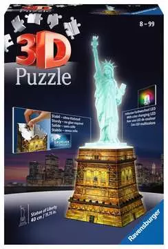 Socha svobody (Noční edice) 108 dílků 3D Puzzle;3D Puzzle Budovy - obrázek 1 - Ravensburger