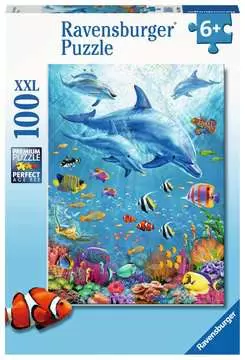 Mezi delfíny 100 dílků 2D Puzzle;Dětské puzzle - obrázek 1 - Ravensburger