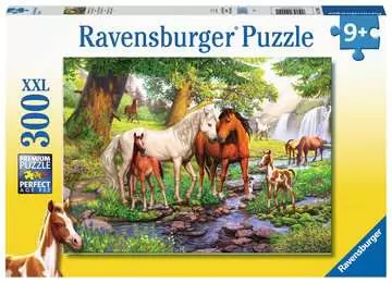 Horses by the stream      300p Puslespill;Barnepuslespill - bilde 1 - Ravensburger