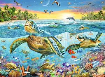 Ravensburger Swim with Sea Turtles XXL 100 piece Jigsaw Puzzle Palapelit;Lasten palapelit - Kuva 2 - Ravensburger