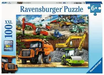 Stavební vozidla 100 dílků 2D Puzzle;Dětské puzzle - obrázek 1 - Ravensburger
