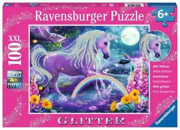 Třpytivé puzzle Zářící jednorožec 100 dílků 2D Puzzle;Dětské puzzle - obrázek 1 - Ravensburger