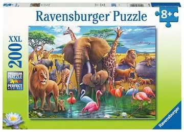 Zvířata u napajedla 200 dílků 2D Puzzle;Dětské puzzle - obrázek 1 - Ravensburger