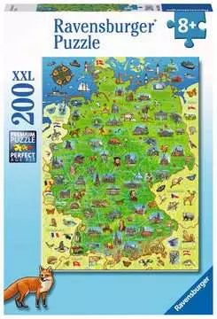 Barevná mapa Německa 200 dílků 2D Puzzle;Dětské puzzle - obrázek 1 - Ravensburger