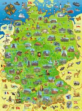 Barevná mapa Německa 200 dílků 2D Puzzle;Dětské puzzle - obrázek 2 - Ravensburger