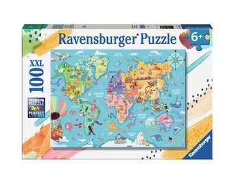 Puzzle Mappemonde 100 éléments, 5a+ DODO