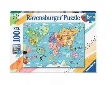 Mappa Mondo 100p Puzzles;Puzzle Infantiles - imagen 1 - Ravensburger