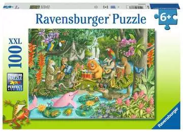 Rainforest River Band, 100pc XXL Puslespill;Barnepuslespill - bilde 1 - Ravensburger