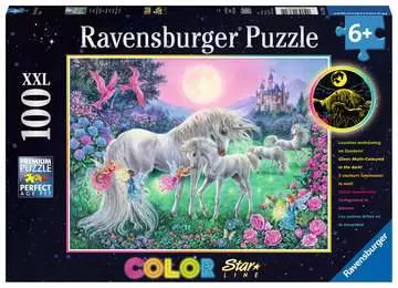 Unicorns in the Moonlight 100p Palapelit;Lasten palapelit - Kuva 1 - Ravensburger