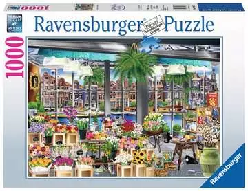 Amsterdam flower market, Puzzle 1000 Pezzi, Linea Fantasy, Puzzle per Adulti Puzzle;Puzzle da Adulti - immagine 1 - Ravensburger