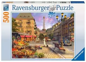 Puzzle 2D: Spacer po Paryżu 500 elementów Puzzle;Puzzle dla dzieci - Zdjęcie 1 - Ravensburger