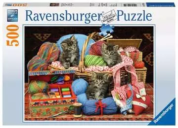 SŁODKIE KOTY W KOSZU  500EL Puzzle;Puzzle dla dzieci - Zdjęcie 1 - Ravensburger