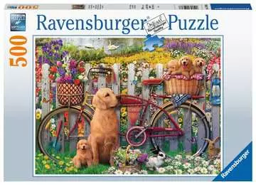 Chiens mignons dans le jardin Puzzle;Puzzles adultes - Image 1 - Ravensburger
