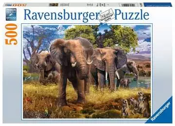 Elephant family           500p Puslespill;Voksenpuslespill - bilde 1 - Ravensburger