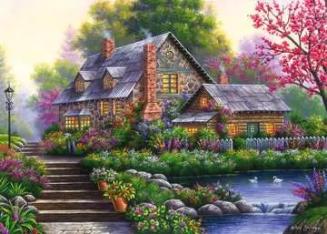 Romantic Cottage, 1000pc Pussel;Vuxenpussel - bild 2 - Ravensburger