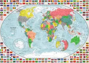 Mapa světa 1000 dílků 2D Puzzle;Puzzle pro dospělé - obrázek 2 - Ravensburger