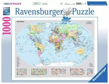 Politická mapa světa 1000 dílků 2D Puzzle;Puzzle pro dospělé - obrázek 1 - Ravensburger