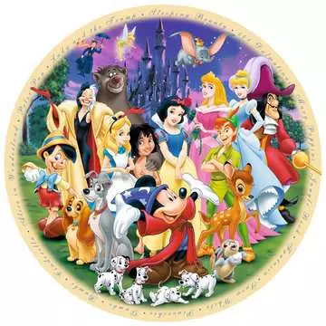 DI: ŚWIAT DISNEY 1000 OKRĄGŁE Puzzle;Puzzle dla dorosłych - Zdjęcie 2 - Ravensburger