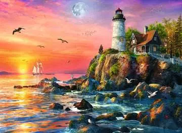 Lighthouse at Sunset Puslespil;Puslespil for voksne - Billede 2 - Ravensburger