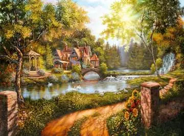 Cottage by the River Puslespill;Voksenpuslespill - bilde 2 - Ravensburger