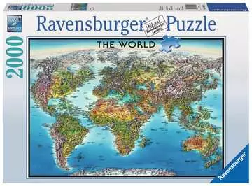 MAPA ŚWIATA 2000 EL    14 Puzzle;Puzzle dla dorosłych - Zdjęcie 1 - Ravensburger