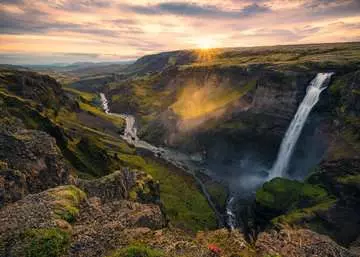 Skandinávie Vodopád Haifoss, Island 1000 dílků 2D Puzzle;Puzzle pro dospělé - obrázek 2 - Ravensburger