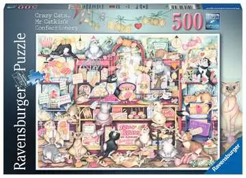Bláznivé kočky, cukrárna 500 dílků 2D Puzzle;Puzzle pro dospělé - obrázek 1 - Ravensburger